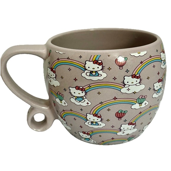 Hello Kitty Coffee Cup Mug Tea Sanrio Lavender Unicorn Rainbow Cloud Pattern - Picture 2 of 10